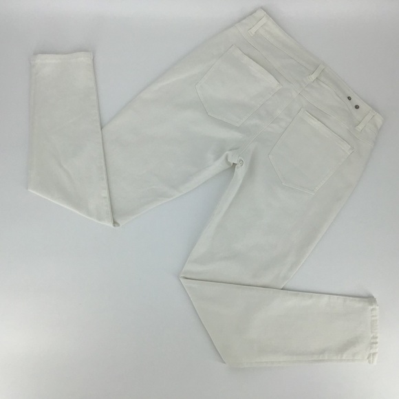 Cabi White Curvy Zip Skinny Jeans, #5317, Size 8 - Picture 6 of 16